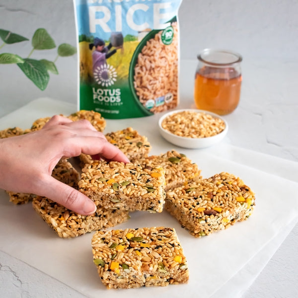 Crunchy Puffed Rice Bars – Lotus Foods