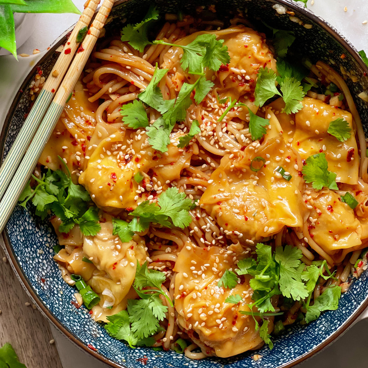 Garlic Chili Oil Wonton Noodles – Lotus Foods