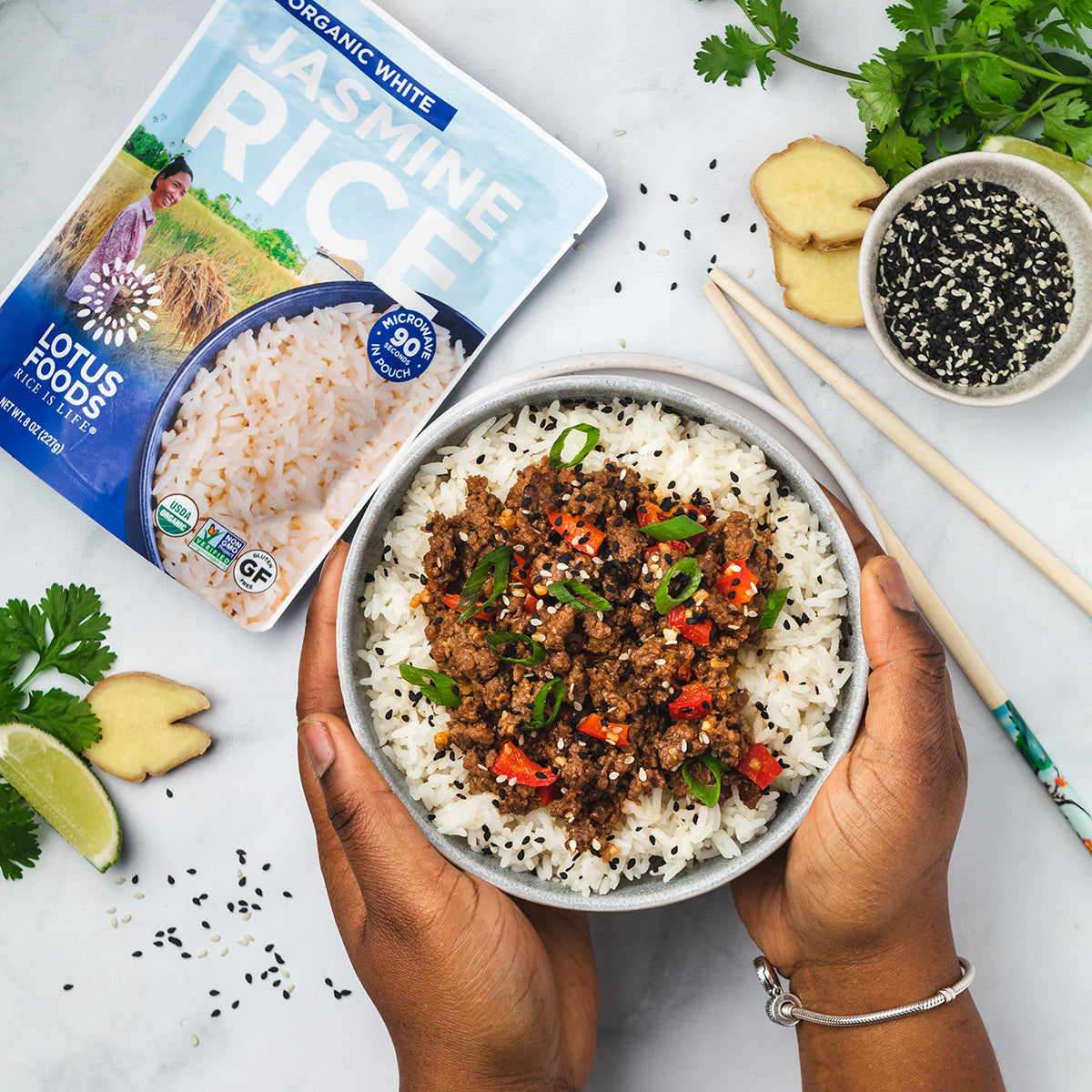 Beef & Rice Bowls – Lotus Foods