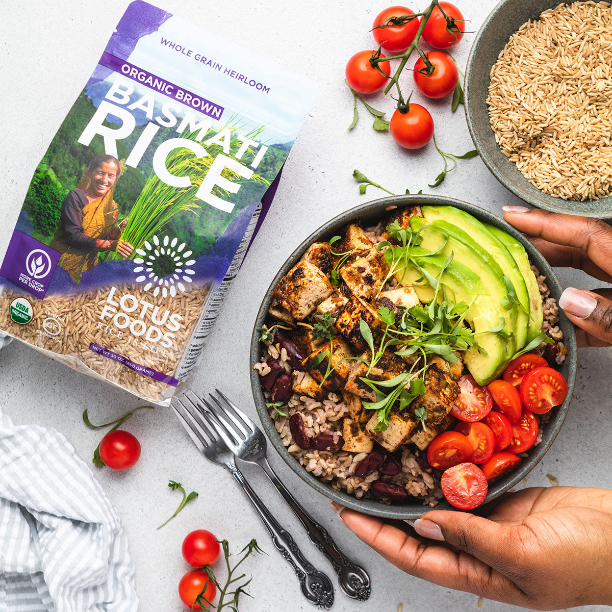 Jerk Tofu Rice Bowl – Lotus Foods