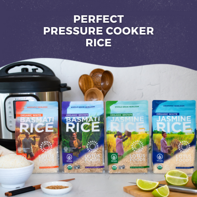 Pressure Cooker Rice Cooking Times for Lotus Foods Rice