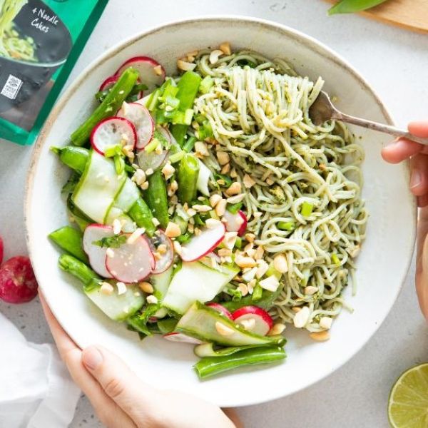 Savory Pesto Noodle Bowl – Lotus Foods