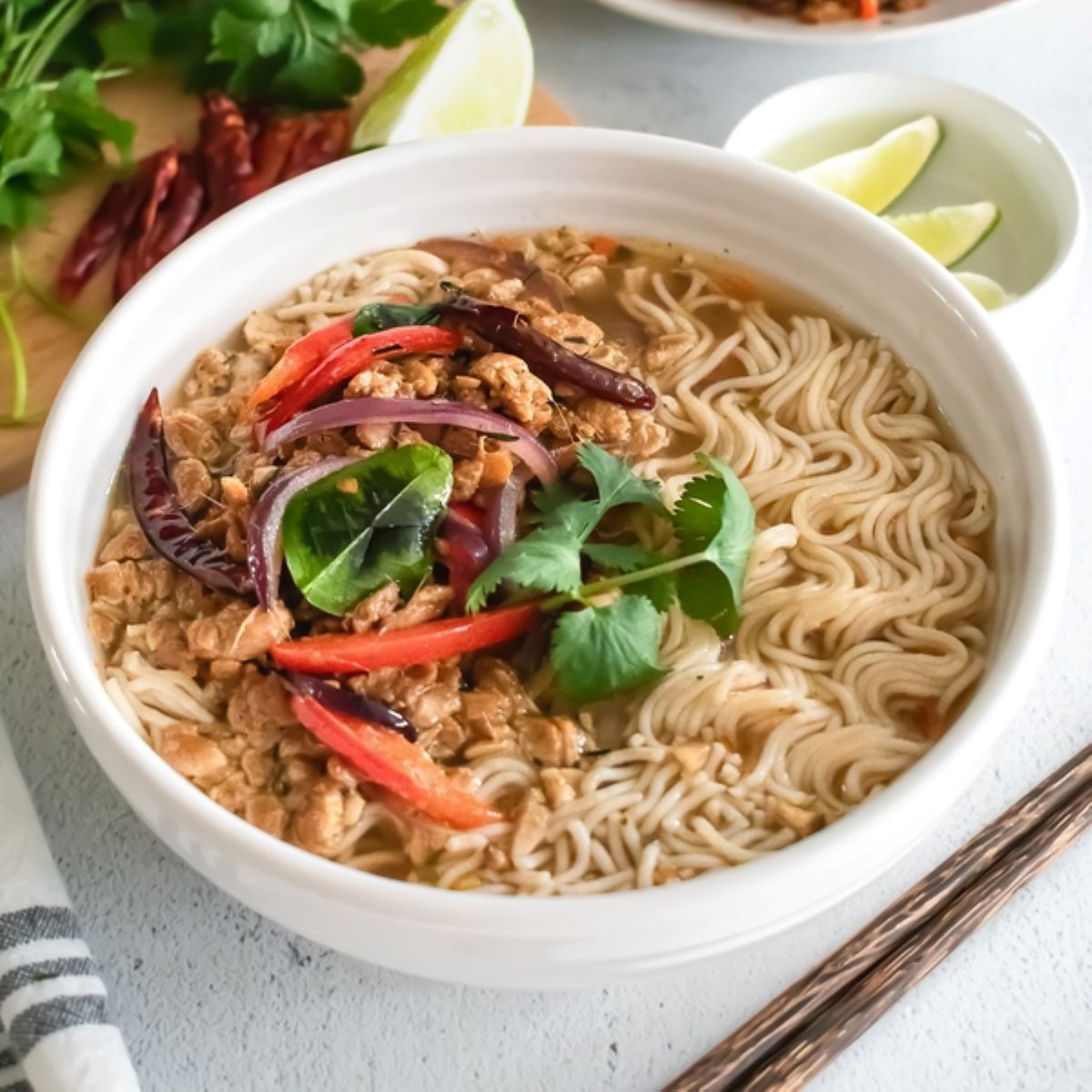 Spicy Tempeh Stir Fry with Ramen Soup – Lotus Foods