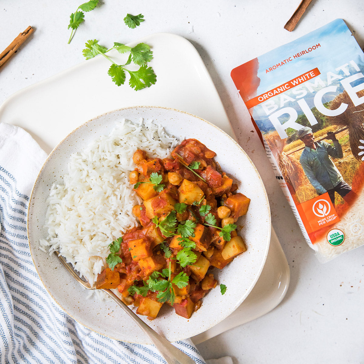 Sweet Potato & Chickpea Stew with Rice – Lotus Foods