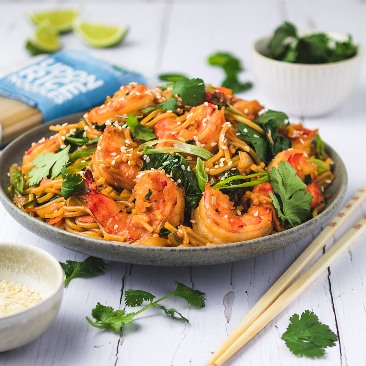 Udon Stir Fry with Shrimp – Lotus Foods