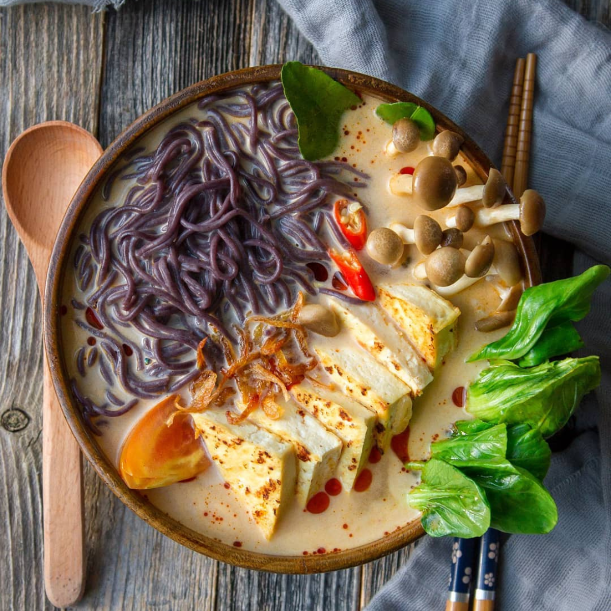 Aromatic Coconut Noodle Soup – Lotus Foods