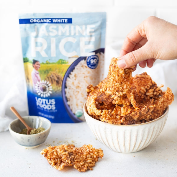 Puffed Rice Pizza Crackers – Lotus Foods