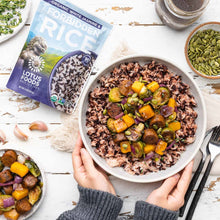 Load image into Gallery viewer, Organic White Jasmine & Forbidden® Rice Blend Heat & Eat Pouch