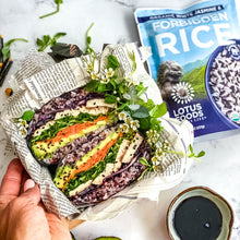 Load image into Gallery viewer, Organic White Jasmine & Forbidden® Rice Blend Heat & Eat Pouch