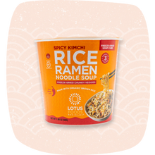 Load image into Gallery viewer, Spicy Kimchi Rice Ramen Noodle Soup with Freeze-Dried Chunky Veggies
