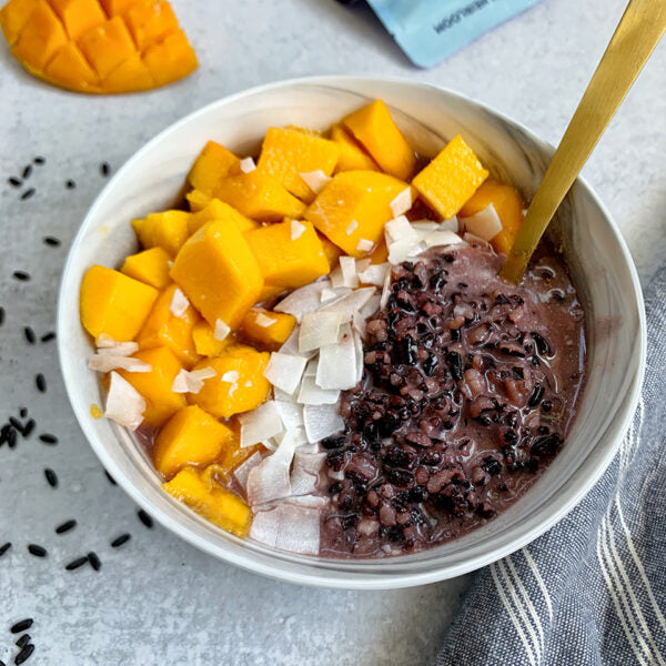 Coconut Forbidden® Rice Pudding with Cayenne Mango