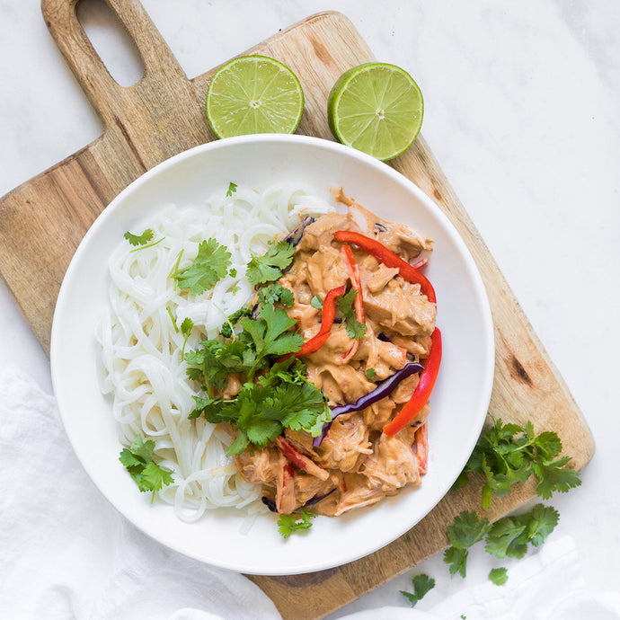 Spicy Peanut Jackfruit Noodles