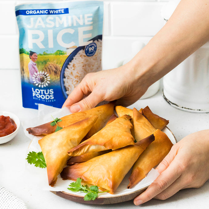 Spicy Rice Samosas