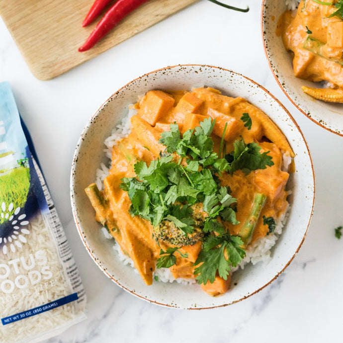 Sweet Potato & Broccolini Red Curry