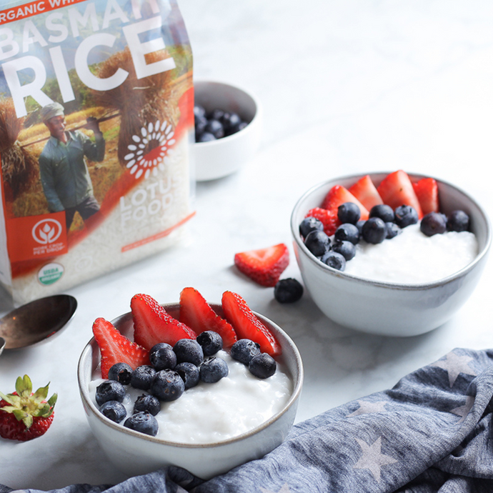 Red, White & Blue Rice Pudding