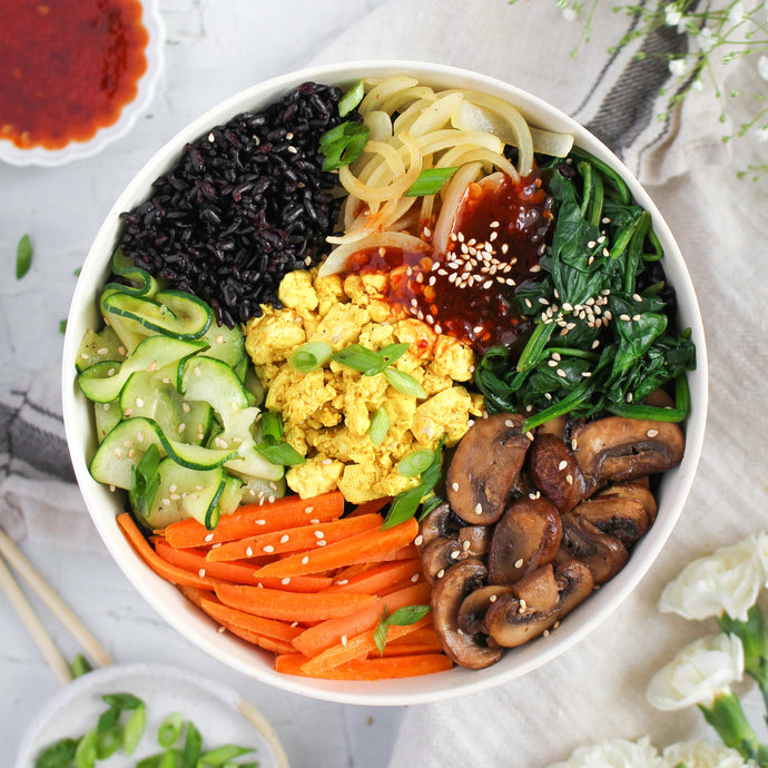 Tofu Scramble & Veggies Rice Bowl