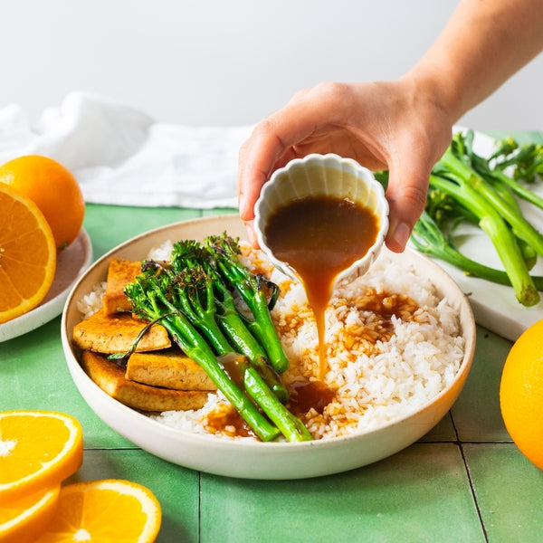 Easy Ginger Orange Sauce with Rice