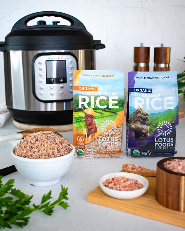 Pressure Cooker Rice Cooking Times for Lotus Foods Rice