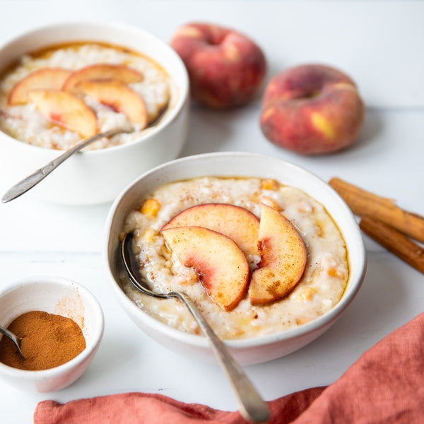 Peach Rice Pudding โ Lotus Foods