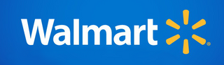 Walmart logo on a blue background