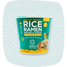 Load image into Gallery viewer, Garlicky Veggie Rice Ramen Noodle Soup with Freeze-Dried Chunky Veggies
